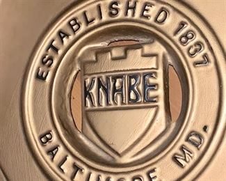 60. Wm. Knabe & Co. Baby Grand in Satin Ebony Finish, #152049, w/ Cheetah Print Bench, 5'4"