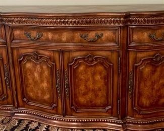 64. Carved Wood Sideboard w/ 3 Drawers & 4 Doors (84" x 24" x 40")