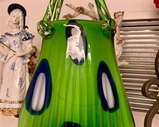 76. Green Glass Vase