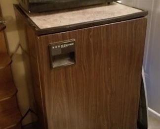 Microwave and small refrigerator