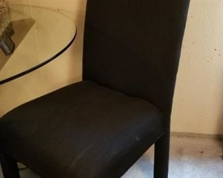 2 black side chairs available 