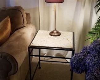 Matching side tables and lamps 