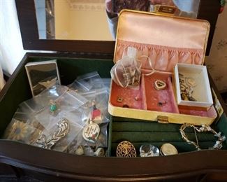 Many pins and bracelets