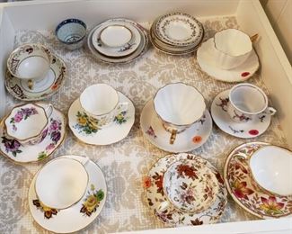 Variety of Tea-cups and saucers