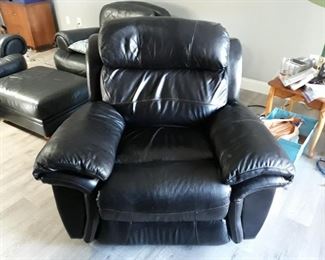 Nice black leather recliner