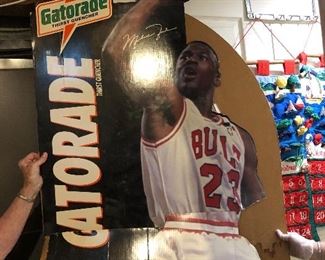 VINTAGE Michael Jordan Gatorade ad, life size cardboard stand up