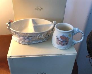 Lenox S.S. Noah cup & bowl sets, 3 in boxes