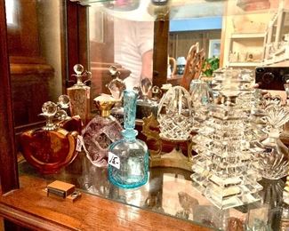 Crystal perfume bottle collection
