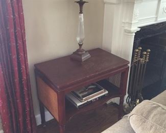 Baker side table with screens