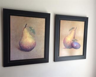 framed pear prints
