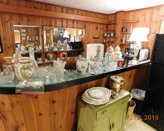 Lots of glassware.