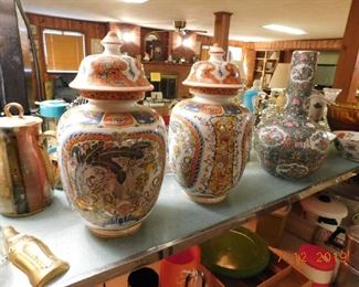 Oriental vases.