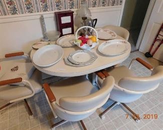 Retro table and chairs.