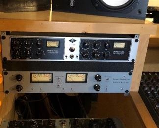 stereo 1176 compressor, stereo LA2A (Anthony Demaria), Urei 546 eq, 2 channel 610B preamps