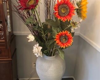 Floor vase with flowers