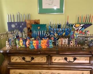 Collection of menorahs