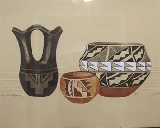Pueblo Pottery art print by Jo Thompson