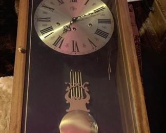 LARGE ELGIN WALL CLOCK WITH KEY  $125