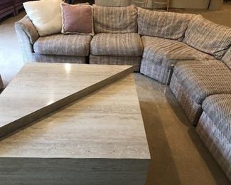 Sectional and large coffee table - laminate (2 pieces)