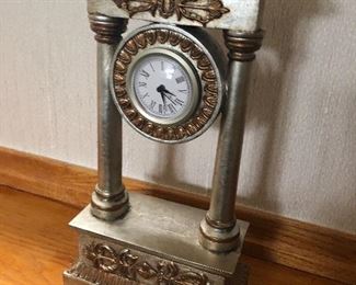 Silver leaf - mantle clock