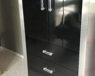 Custom Armoire - black and silver