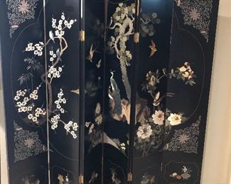ASIAN ROOM SCREEN WITH INLAY