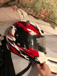Professional race car driver helmet
