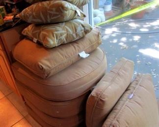 Outdoor cushions for patio furniture in perfect condition