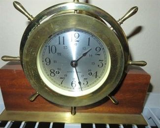 Seth Thomas Nautical Helmsman Ship's Wheel Clock