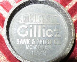 Gillioz Bank & Trust Co. Monett, MO 1972 Ashtray
