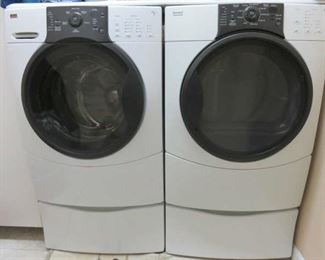 White Kenmore Elite Front Load Washer/Dryer