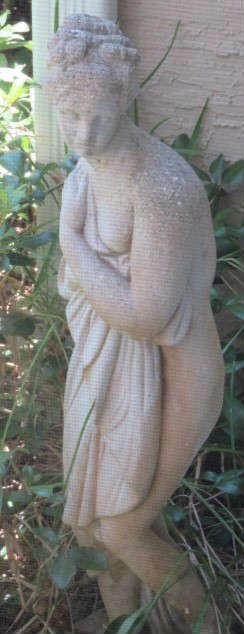 Victorian Semi Nude Concrete Lady Garden Statue