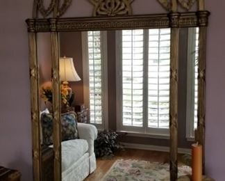 Decorative wall mirror 50" tall at highest point x 32" wide