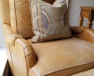 Pearson Leather Chair and Ottoman