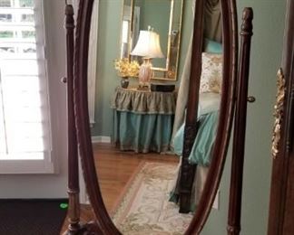 Chevel Full Length Mirror, dark wood