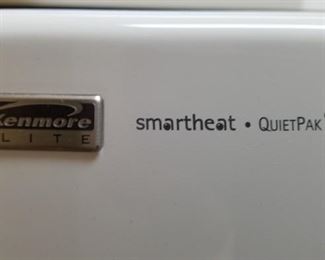 Kenmore Elite Smartheat QuietPak 9 dryer on pedestal