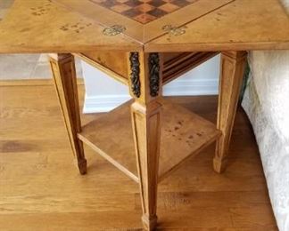 Pair of Jeffco matching folding envelope end tables -shown here open