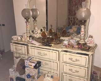 Vintage French Provincial dresser with mirror
