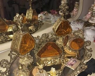 Vintage perfume bottle set