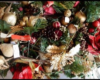 Mounds of supplies for wreaths, decorations and arrangements.
