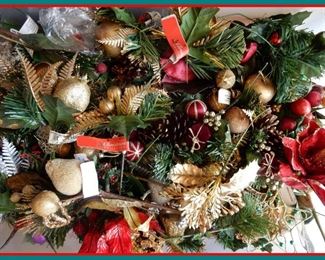 Hundreds of Christmas and Holiday Wreath Making and Arrangement Supplies.