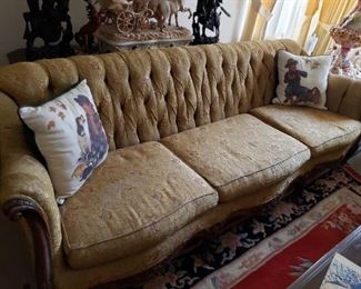 super comfy gold sofa