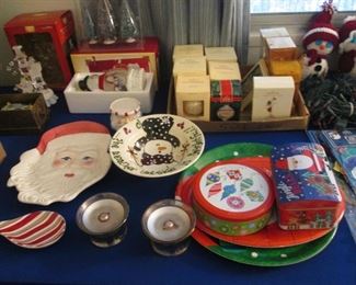 Christmas Tins, Ornaments & Serving Pieces