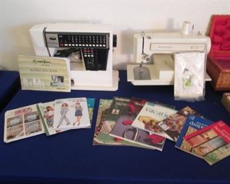 2-Sewing Machines: "New Home" Memory #5001 and Kenmore Zig Zag #1239 + Craft and Sewing Magazines