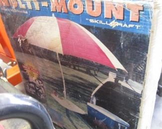 Skillcraft Multi Mount Umbrella/Table for Back of Vehicle Tailgating