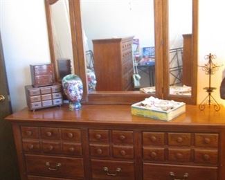 Dresser & Tri-Fold Mirror, 66" X 18"