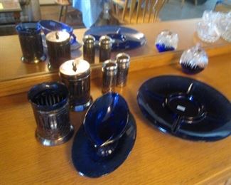 Variety of Cobalt Glass Pieces