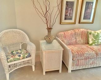 Little side table is a HENRY LINK WICKER 2-drawer chest (we have TWO)