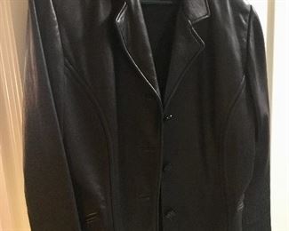 Ladies black leather jacket