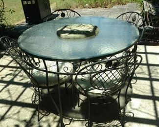 Black iron outdoor furniture